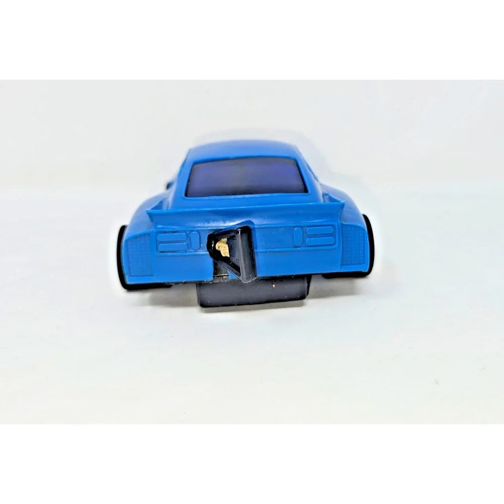 Lanard Toys Pull String Nissan ZX Blue Race Car Pull Cord 1982 Works Vintage